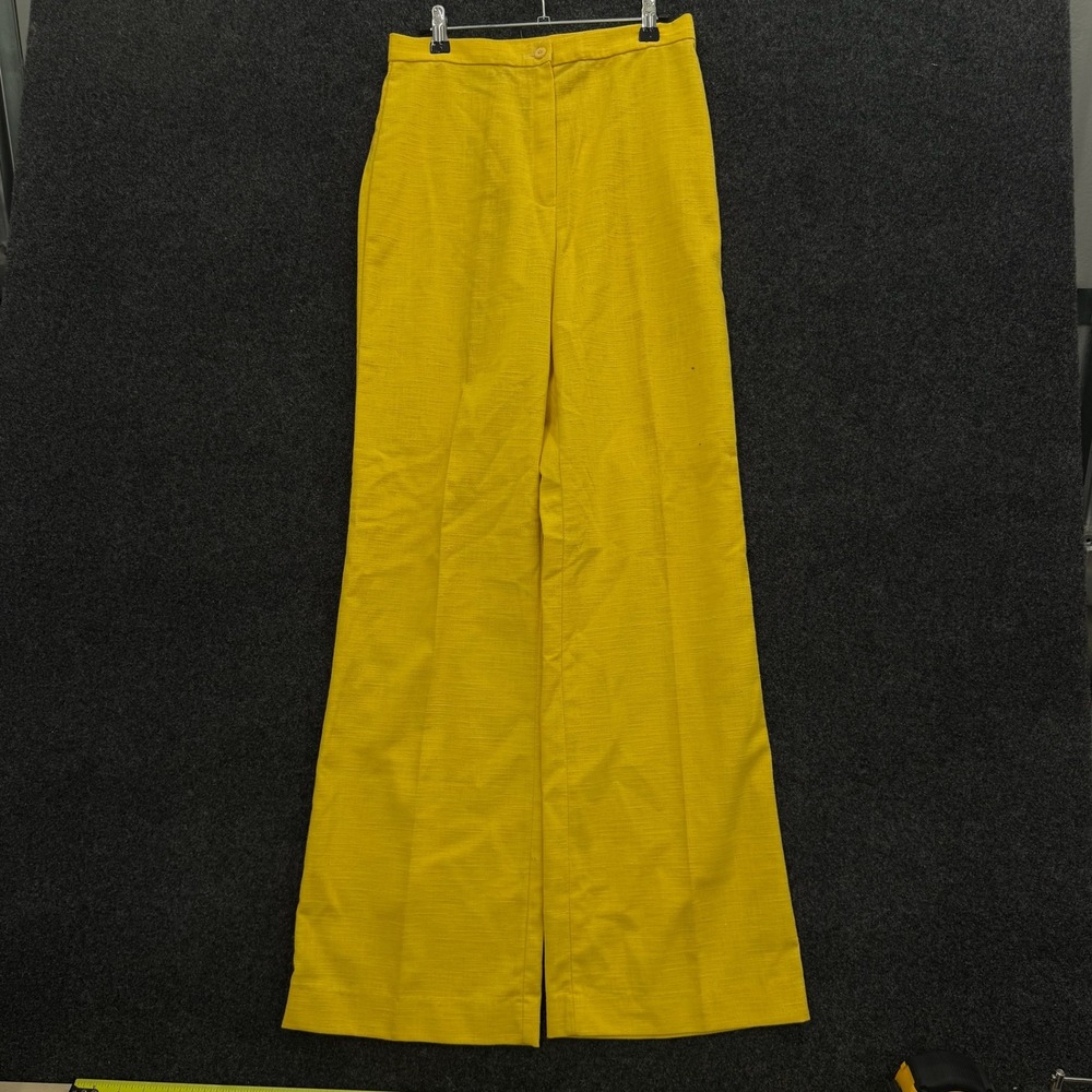 Vintage 70s The Red Eye Yellow High Waisted Wide Leg Trousers Pants 28x32